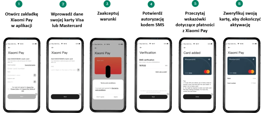 jak dodac karte visa albo mastercard do mi smart brand 6 lub 7 nfc